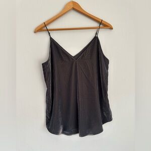 Express Elegant gray Velvet Cami Top